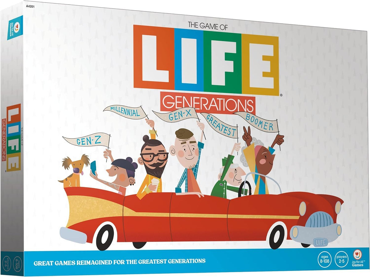 Joy for All Game of Life Generations board with senior-friendly layout for easy play.