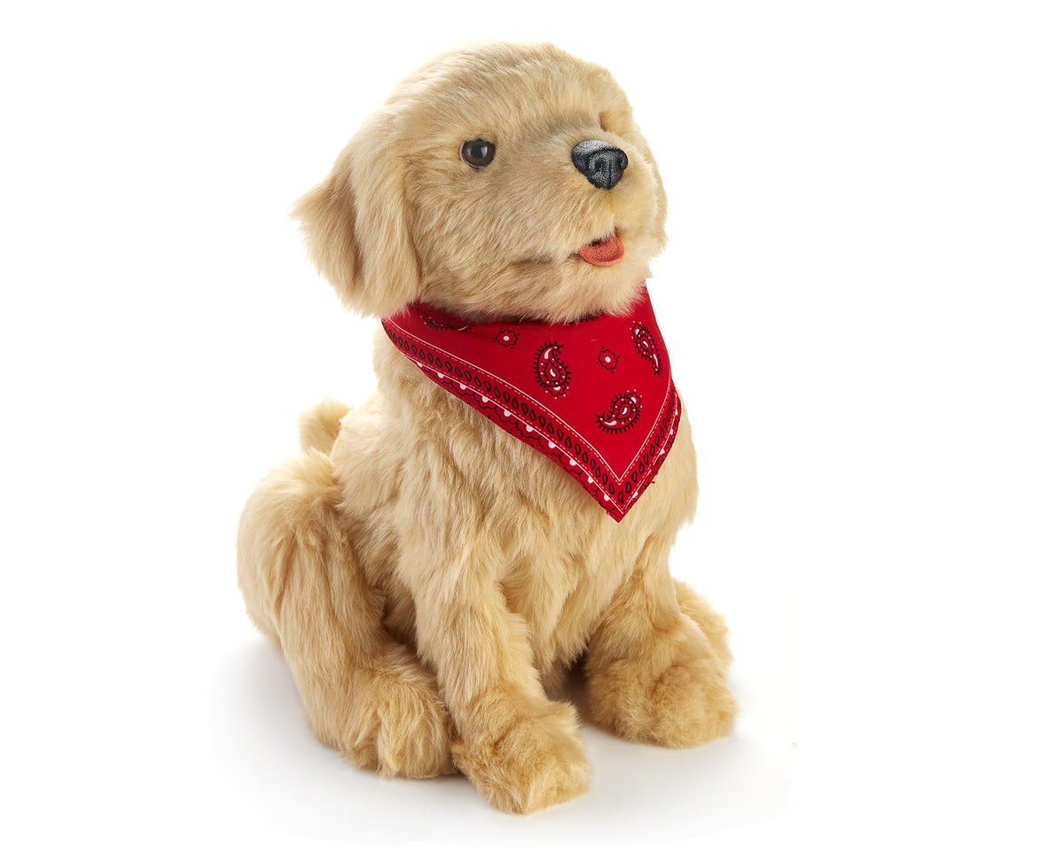 JOY FOR ALL Golden Pup coat close-up shows lifelike fur for comforting companionship.