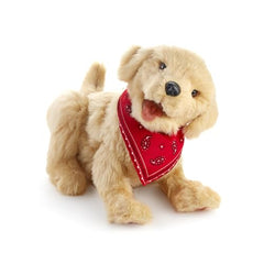 JOY FOR ALL Golden Pup heartbeat feature demonstrates soothing heartbeat when patted.