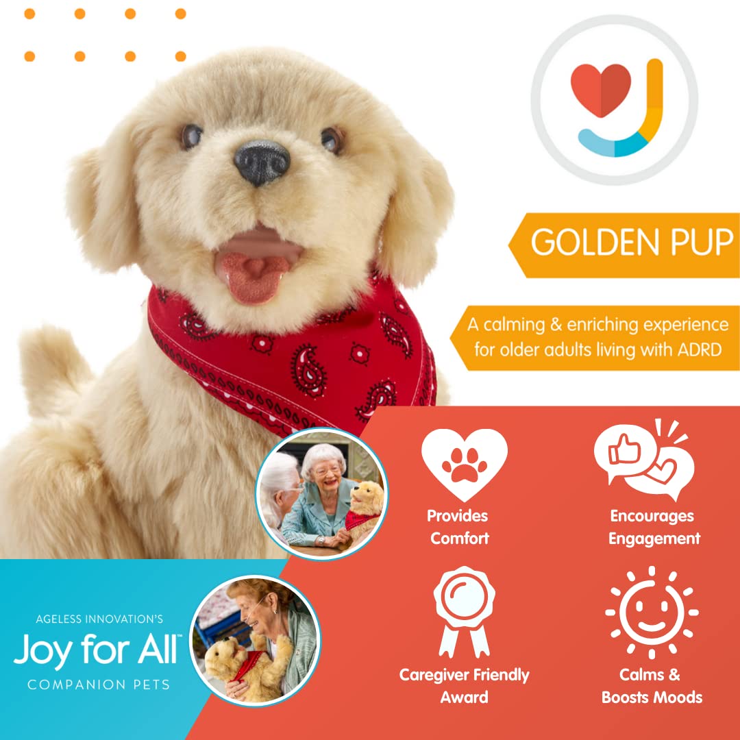 JOY FOR ALL Golden Pup barkback response provides engaging audio cues.