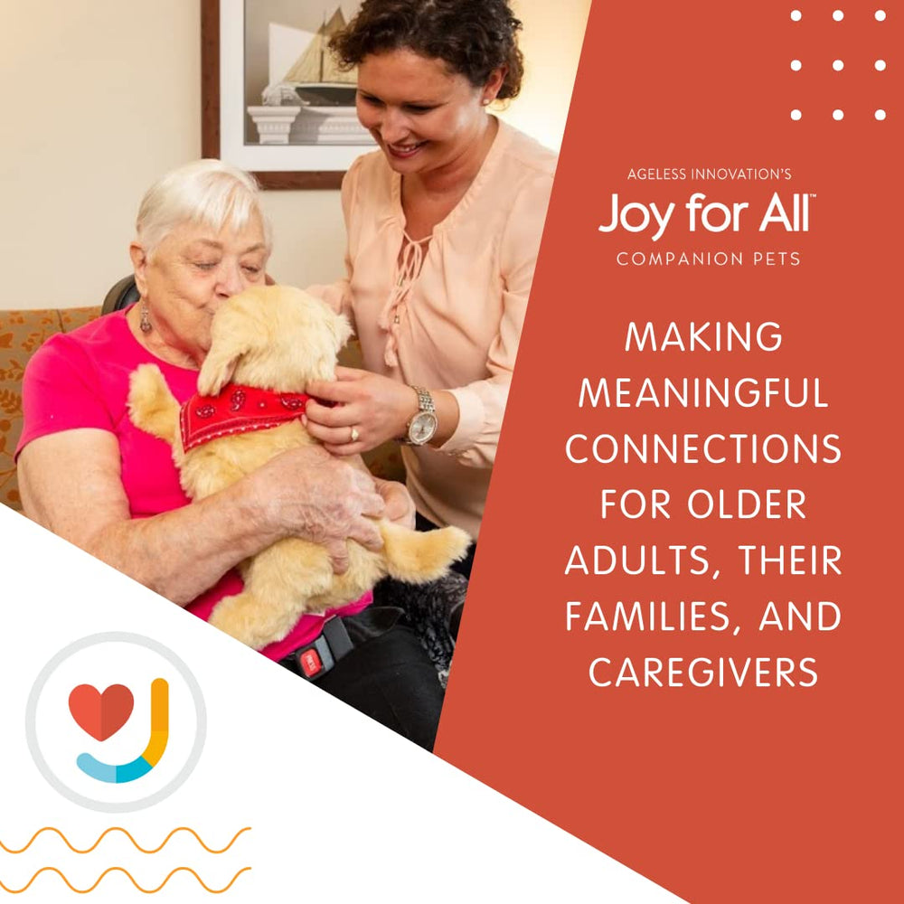 JOY FOR ALL Golden Pup soft-coat texture enhances tactile comfort.