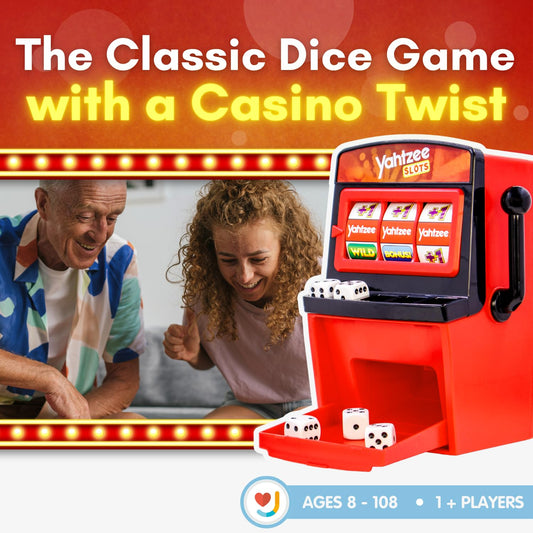 Joy for All Yahtzee Slots Game large print scorecard enhances readability for seniors.