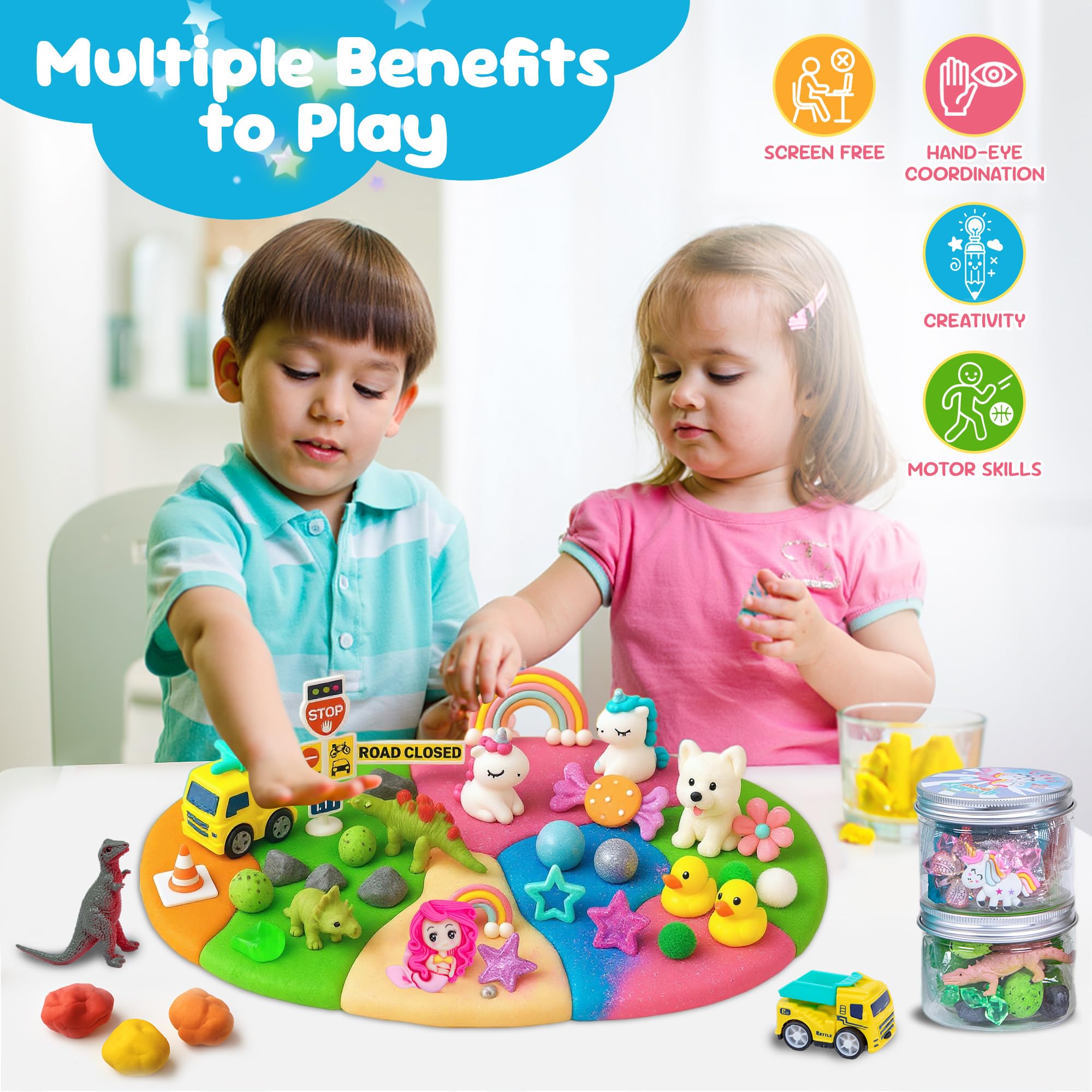 Joy Spot! Mermaid kit play dough jar inspires ocean-inspired play.