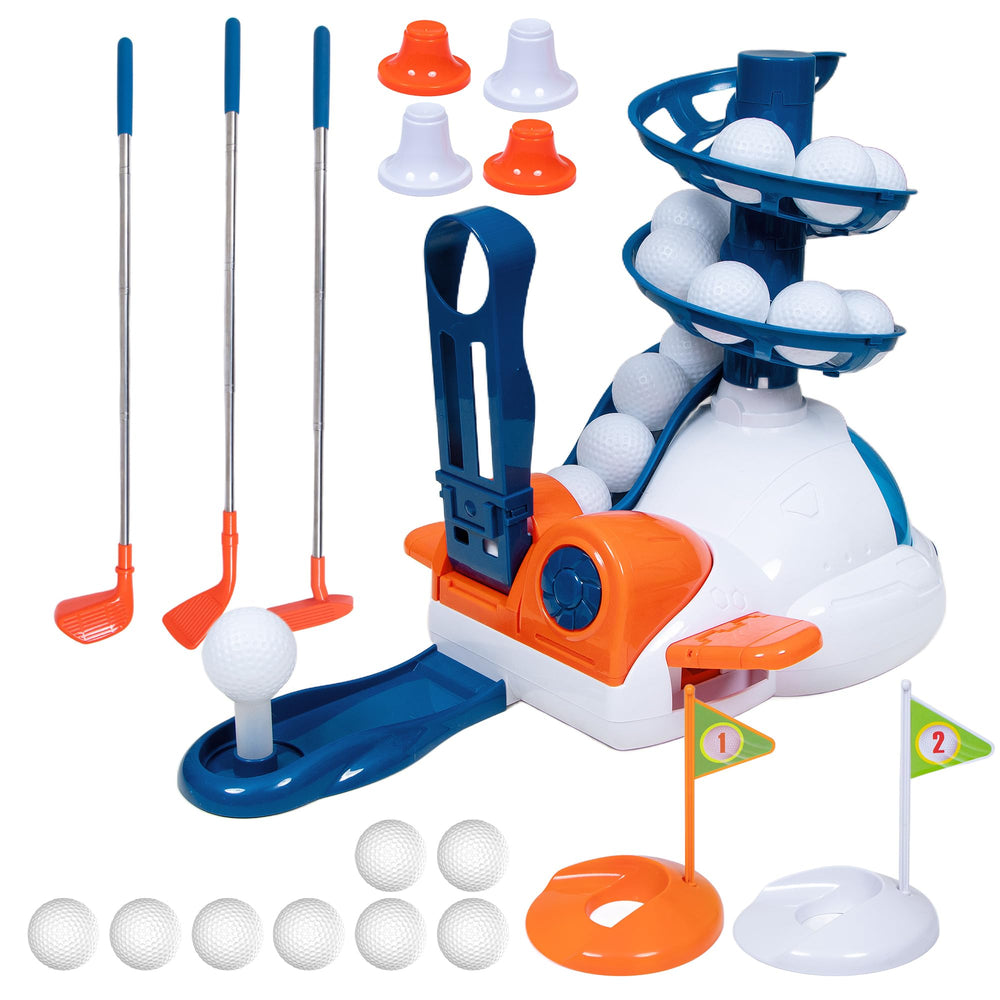 JOY SPOT! Retractable clubs offer growing-length options for kids' swings.