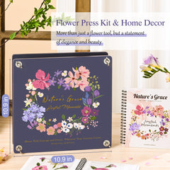 Joy&Grace display-album layout presents preserved petals with a keepsake-worthy presentation.
