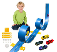 JOYANDRO flexible 15ft track in Daytona Blue ready for fast play