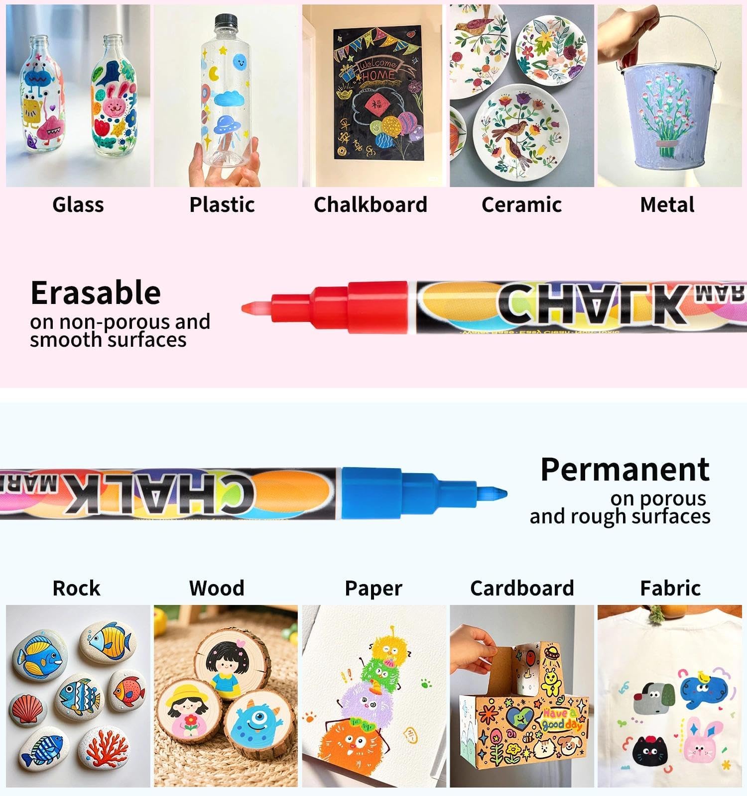 Joyask colorful markers brighten surfaces for versatile creativity.