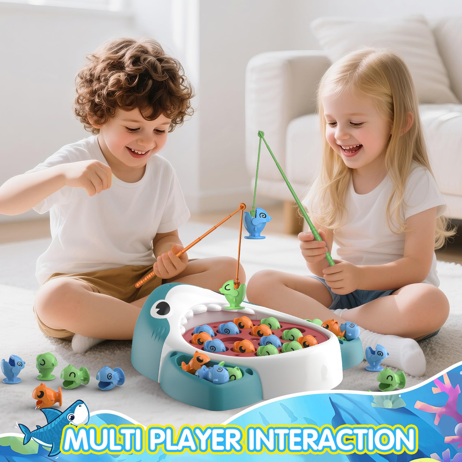 JOYBLI rotating shark board with music option enables versatile play