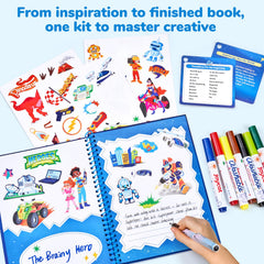 JoyCat Adventure Storybook Art Kit finished mini-book ready to share.