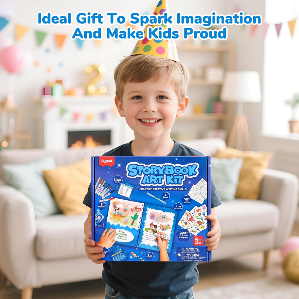 JoyCat Adventure Storybook Art Kit themed-prompt cards spark character ideas.