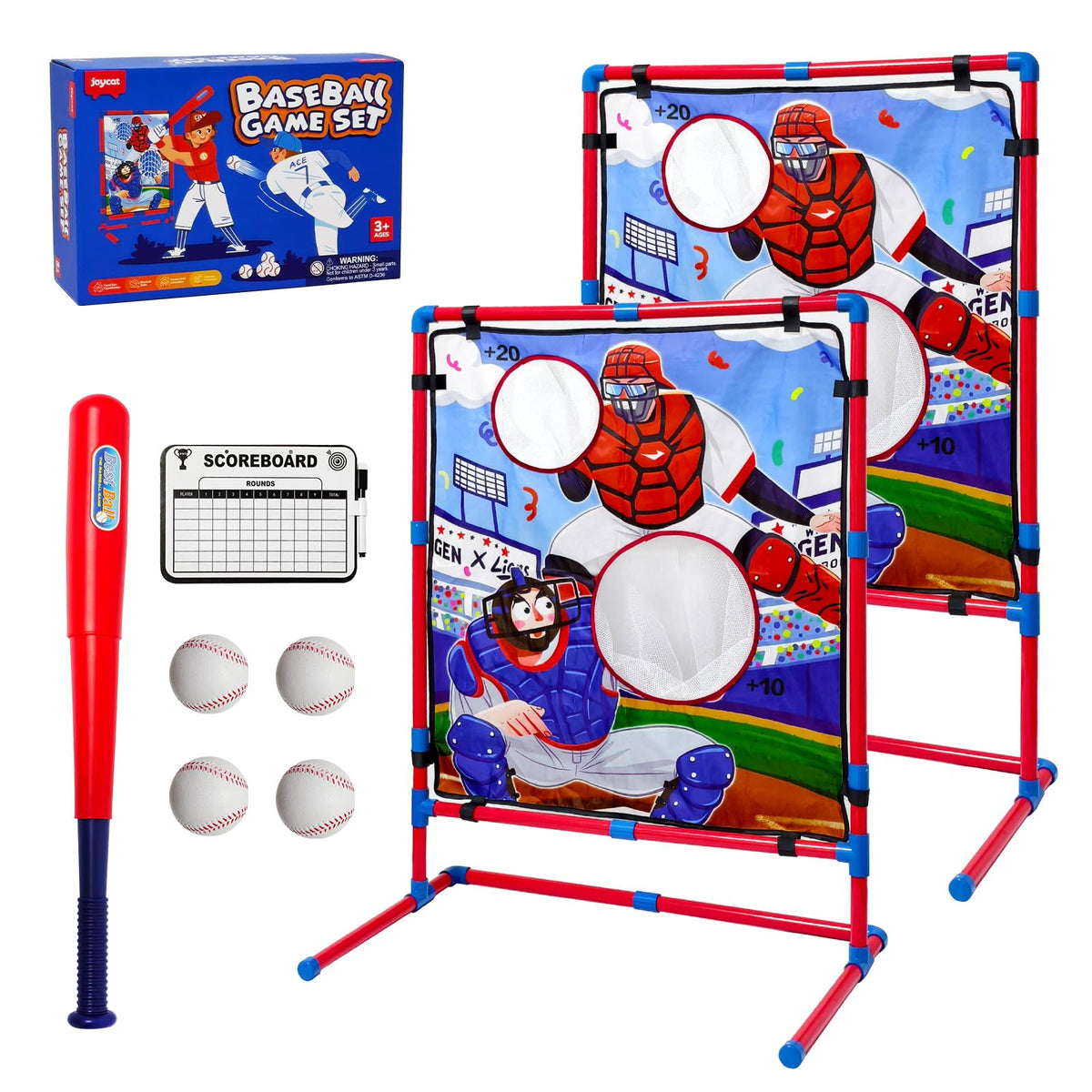 JoyCat adjustable target for kids demonstrating easy throw practice