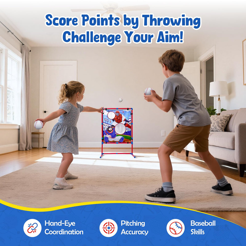 JoyCat strike zone net with two scoring holes for added challenge