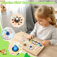 JoyCat Busy Board color and size recognition through hands-on play.