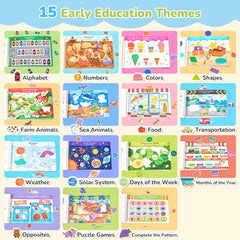 JoyCat Busy Book: alphabet learning page fosters early literacy through tactile tracing