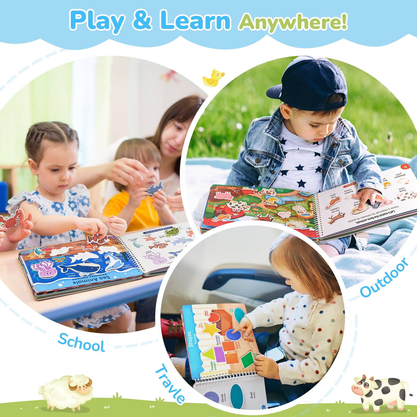 JoyCat Busy Book: travel-friendly activity page keeps kids engaged on outings
