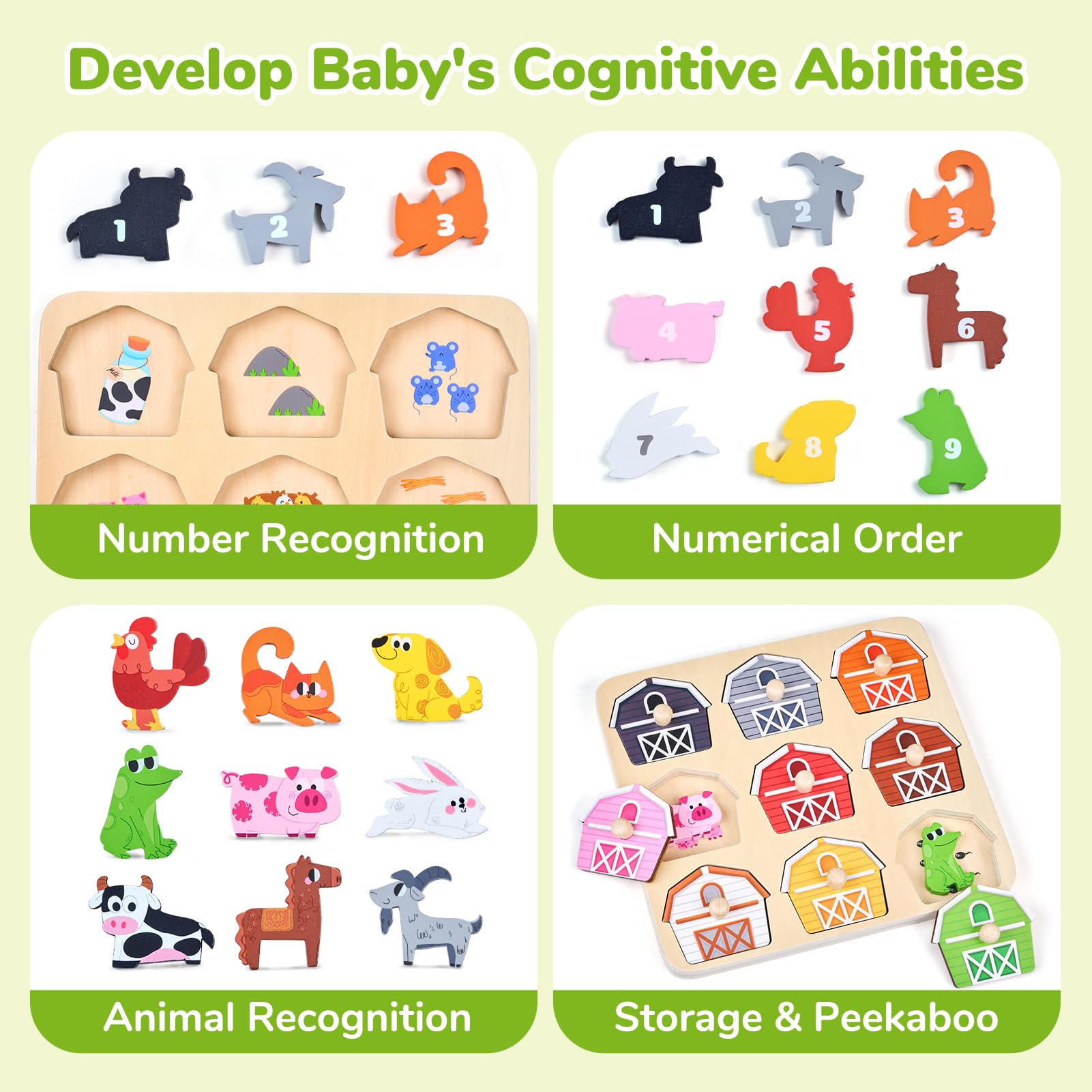 JoyCat color matching barns and animals supports early visual skills.