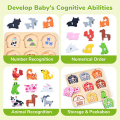 JoyCat color matching barns and animals supports early visual skills.
