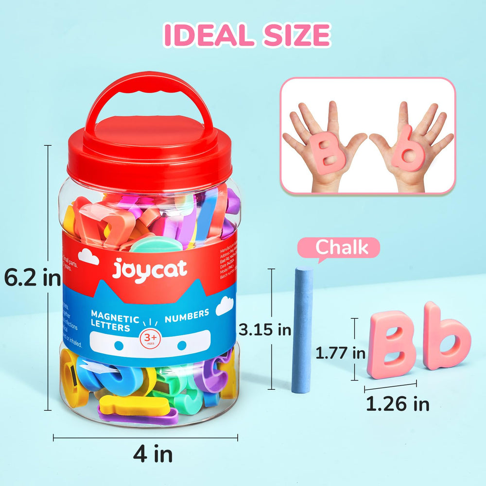 JoyCat colorful magnets support color recognition and sorting activities.