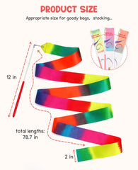 JoyCat dance ribbon stick 12in ideal for classroom activities and performances