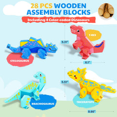 JoyCat dinosaur parts pack showing mix-and-match pieces