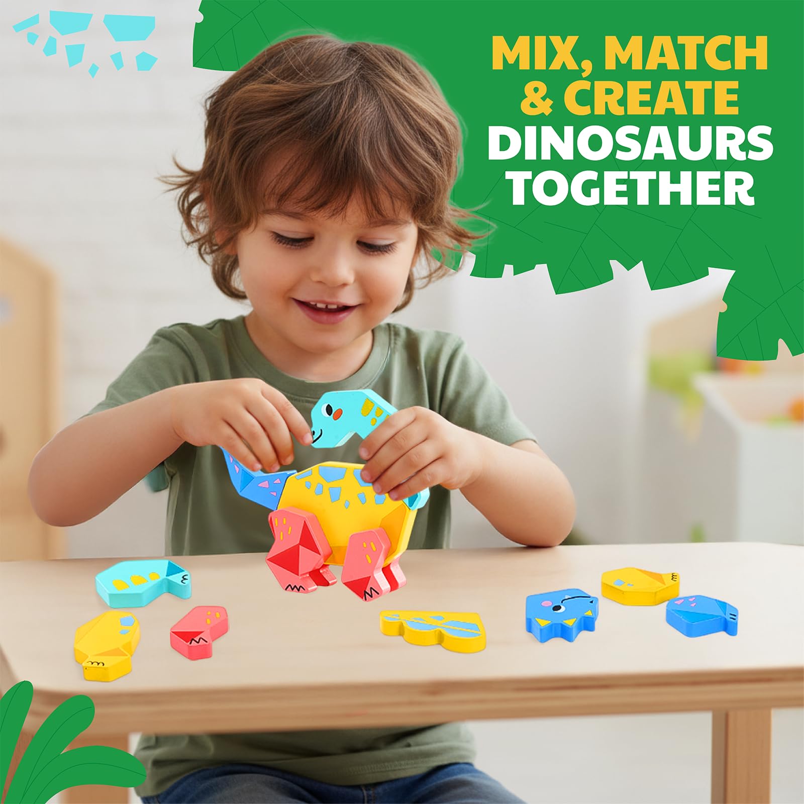 JoyCat snap-system with colorful pieces for creative play