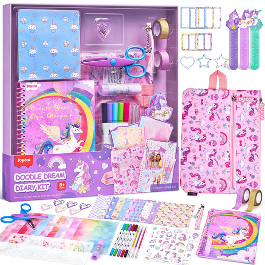 JoyCat DIY Journaling Kit with Storage Bag—neat carry-all for on-the-go crafts.