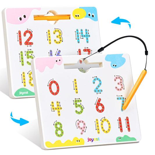 JoyCat double-sided tracing board front shows numbers 1-11 with stroke order guidance