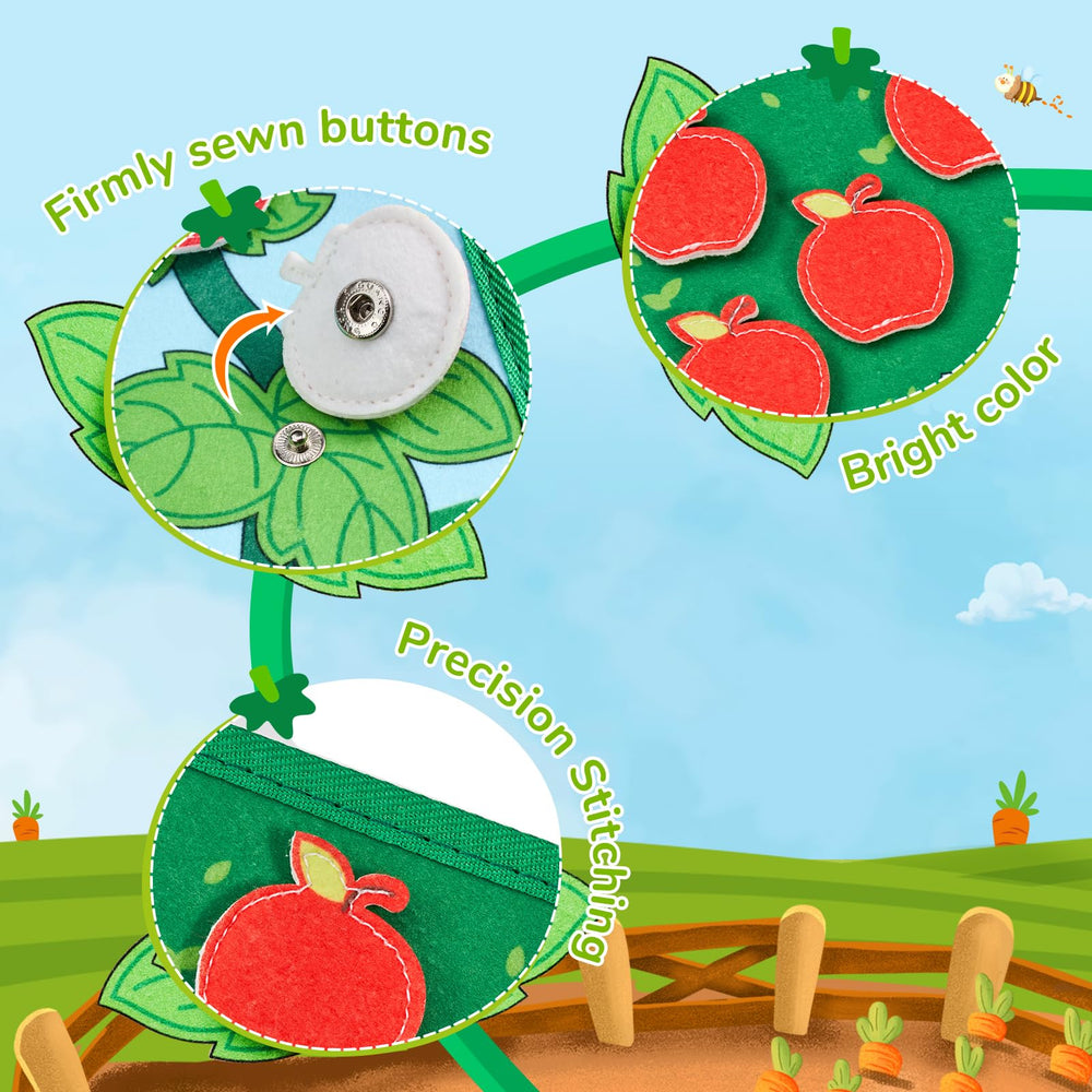 JoyCat Farm Busy Book finger-puppets offers tactile engagement for sensory exploration