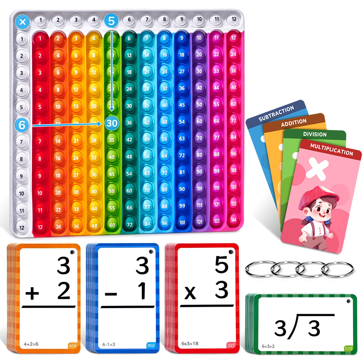 JoyCat flash-cards-addition-subtraction for quick practice and mastery