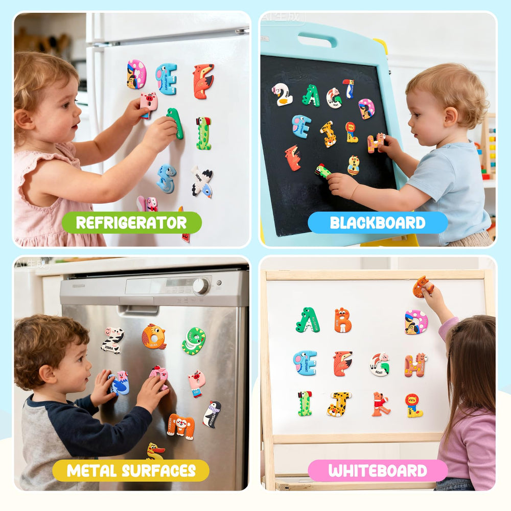 JoyCat fridge set makes a versatile learning toy for home or classrooms.