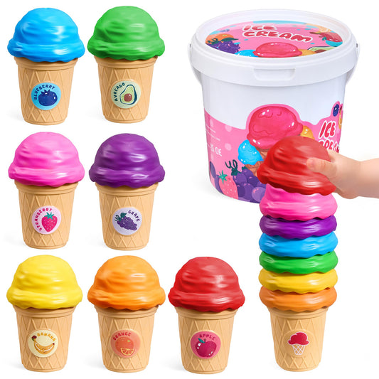 JoyCat ice cream set scoops in bright colors for color matching play