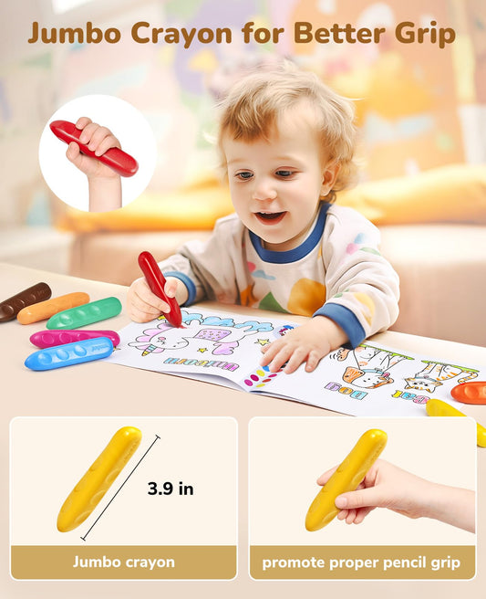 JoyCat crayons featuring unbreakable construction for durable toddler play