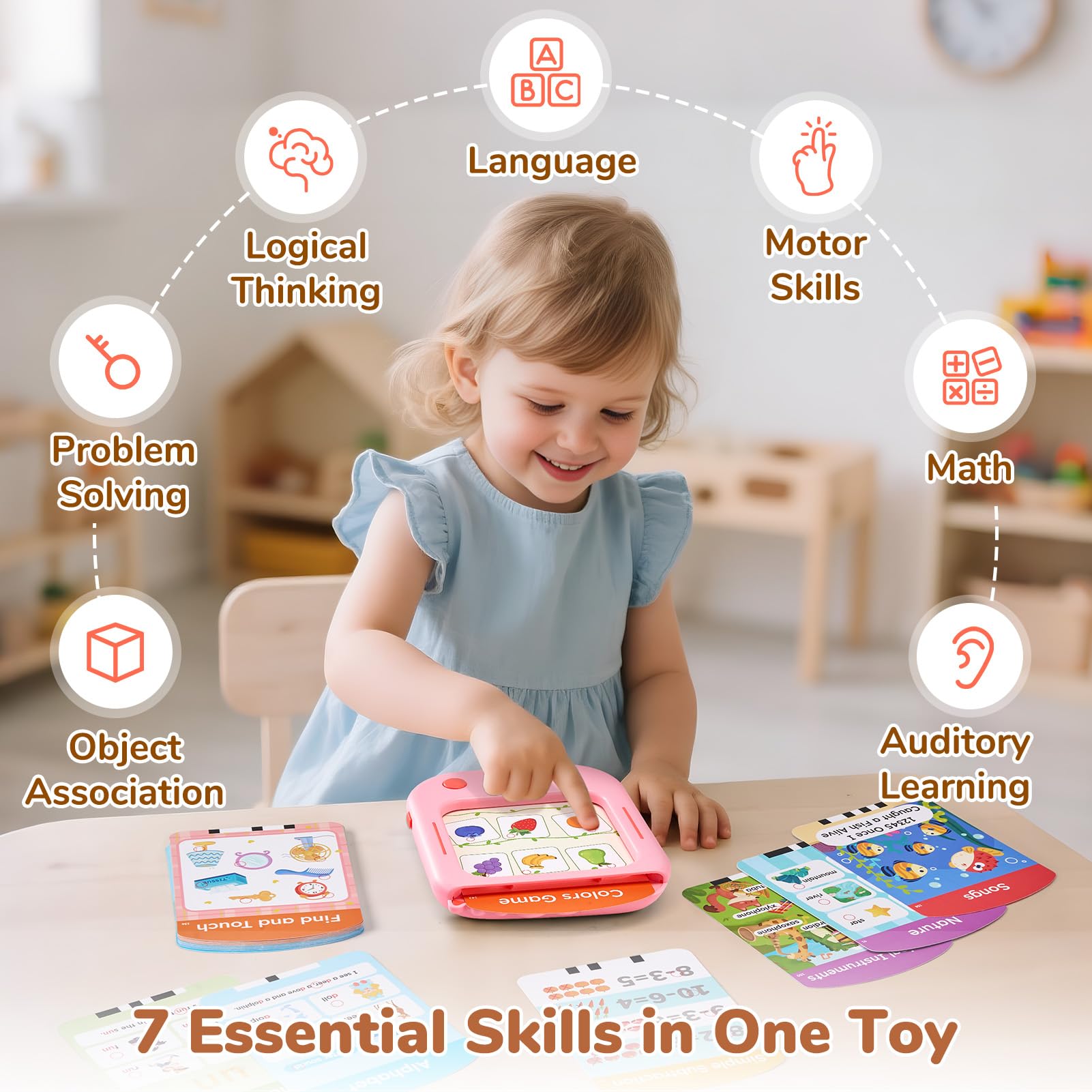 JoyCat Kids Learning Tablet card-05 encourages early numeracy through simple math.