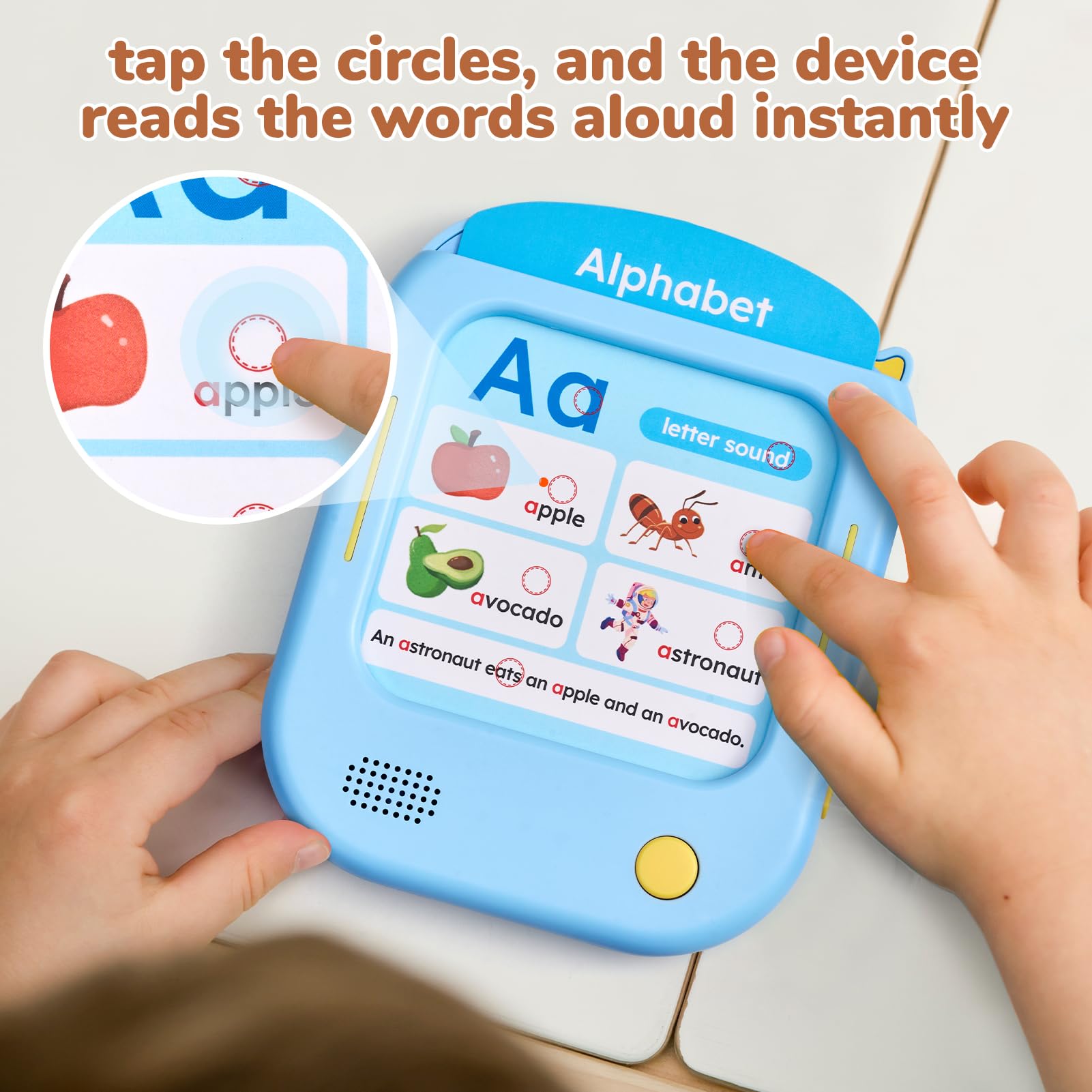 JoyCat flash-cards provide interactive reading practice with engaging visuals
