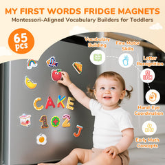 JoyCat object magnets in bright colors foster object name recognition during play