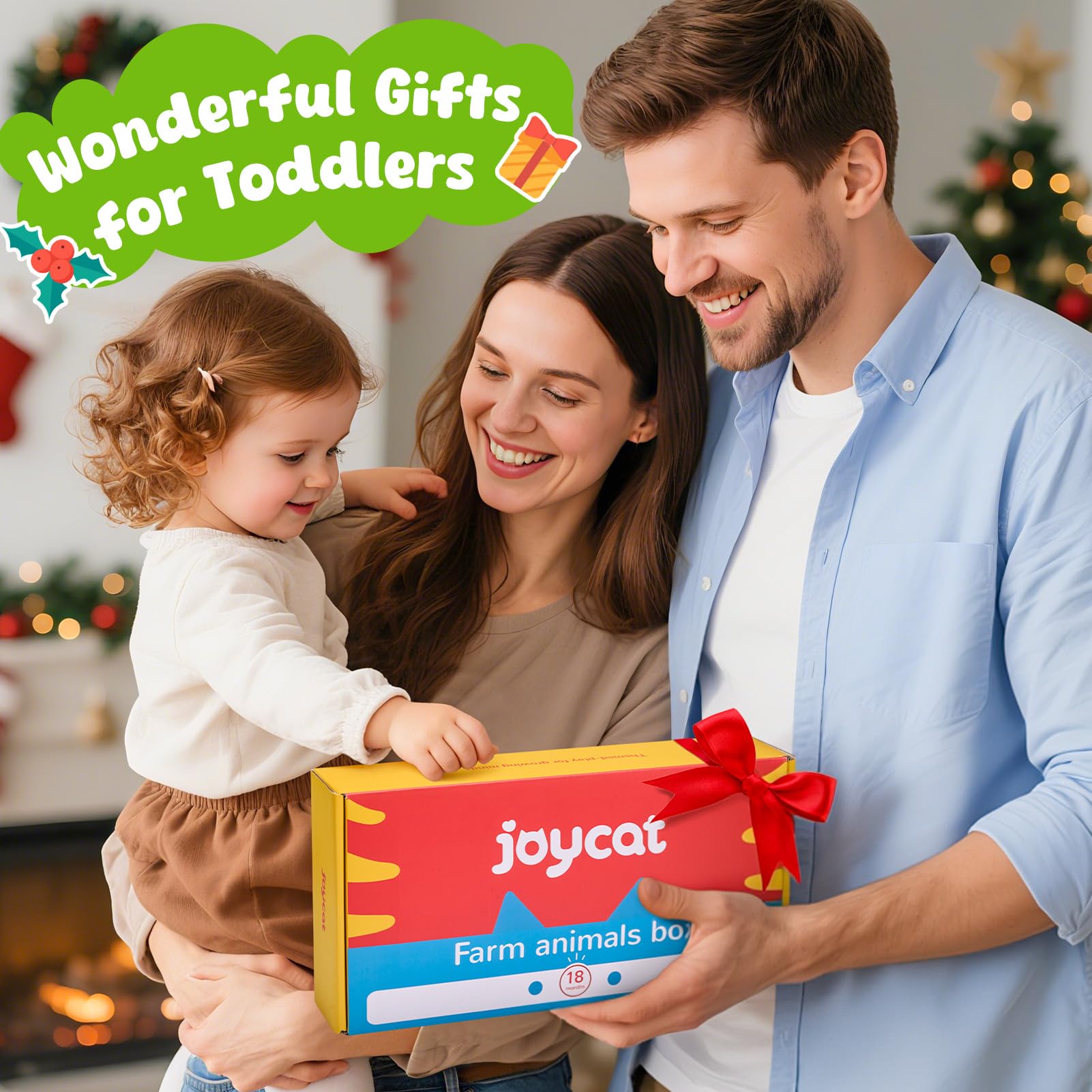 JoyCat Farm Animals Box gift idea — screen-free STEM toy for toddlers.