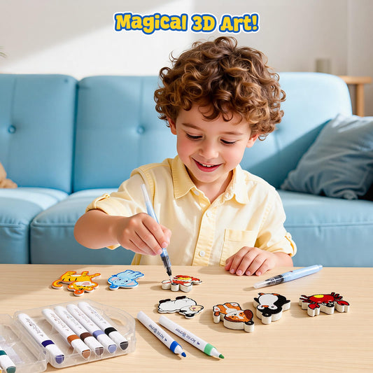 JoyCat Magic Puffy Foam rises to create imaginative ornament designs.