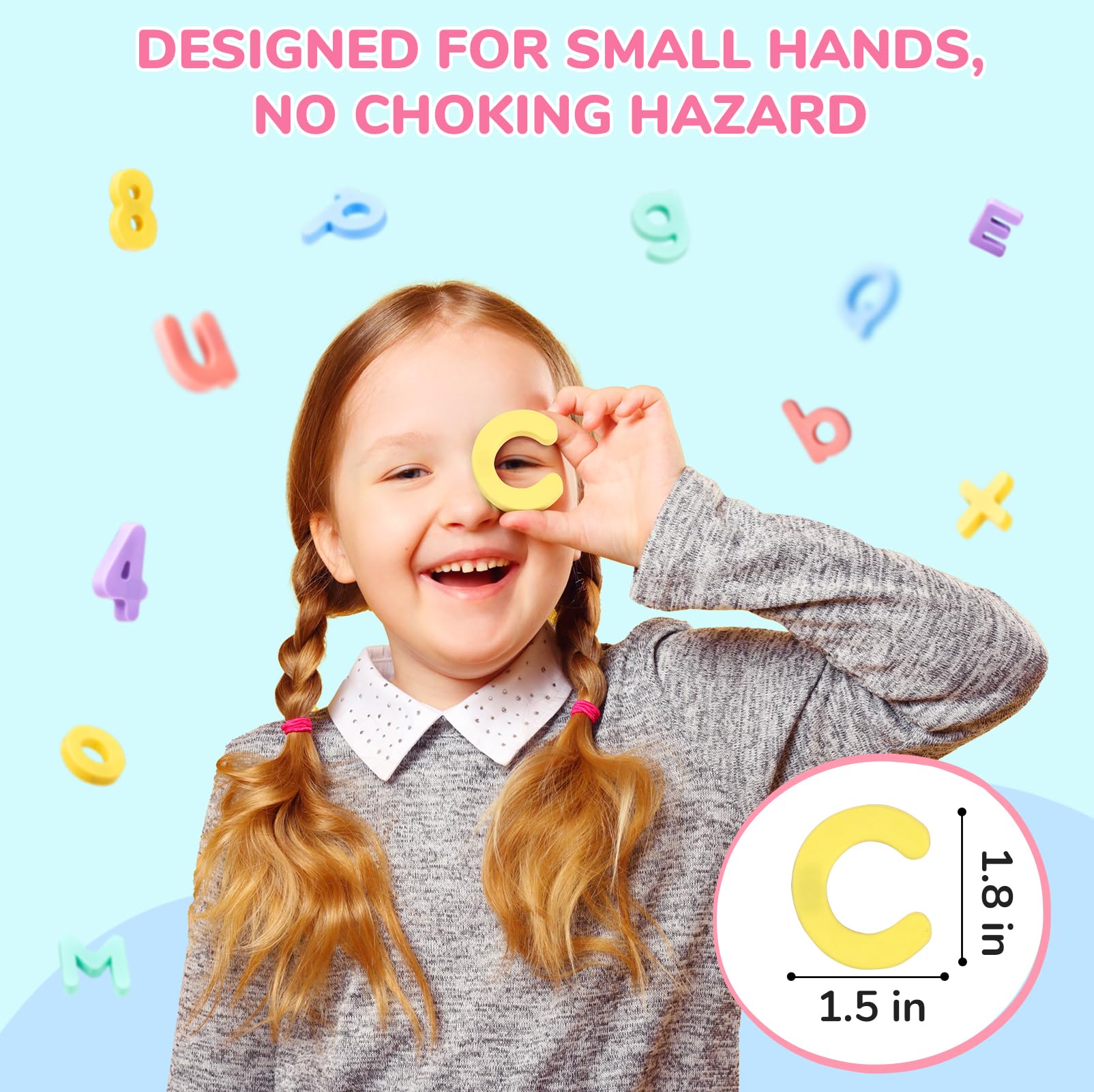 JoyCat matte-texture magnets reduce glare and feel smooth for little fingers.
