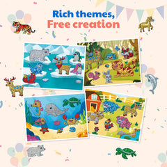 JoyCat mess-free design keeps surfaces clean during arts and crafts.