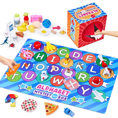 JoyCat Mystery Alphabet Box cover promotes engaging early learning.
