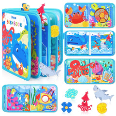 JoyCat Ocean Busy Book cover featuring vibrant sea theme for tiny explorers and early learning