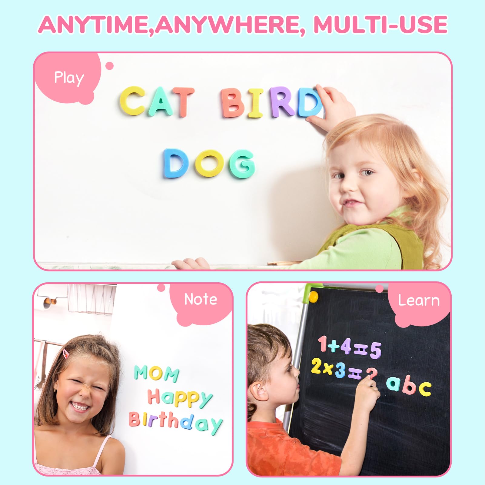 JoyCat oversized magnets fit small hands and reduce slips during learning.