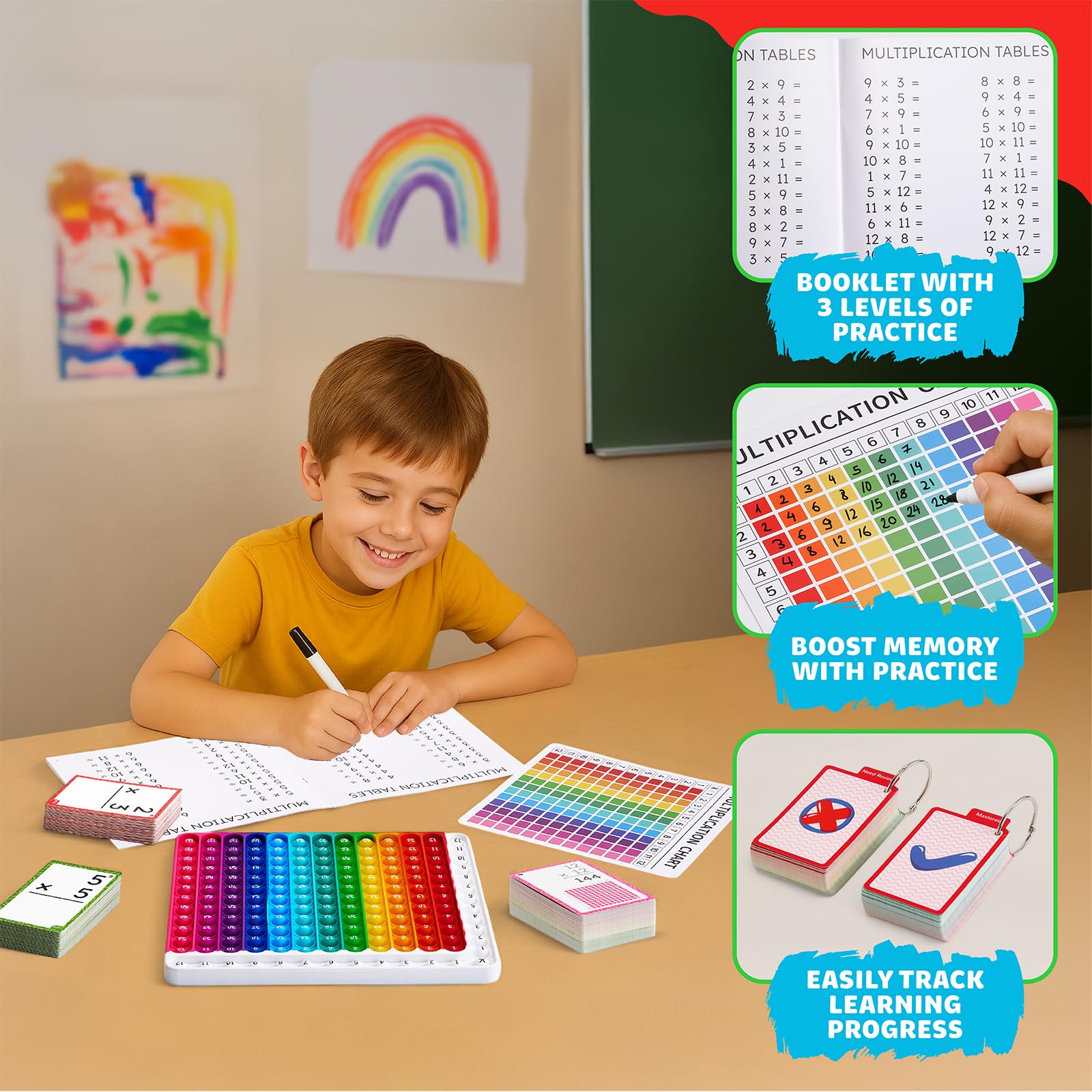 JoyCat premium durable cards that can be written on and reused.