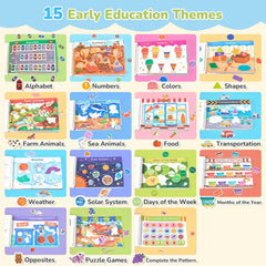 JoyCat Preschool Busy Book alphabet learning pages aid letter recognition and independent play