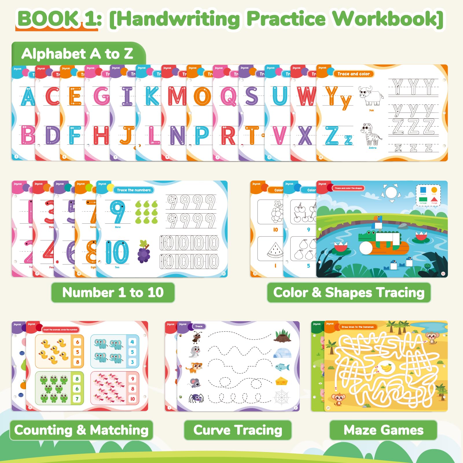 JoyCat dry erase cloth for quick cleanup during learning sessions