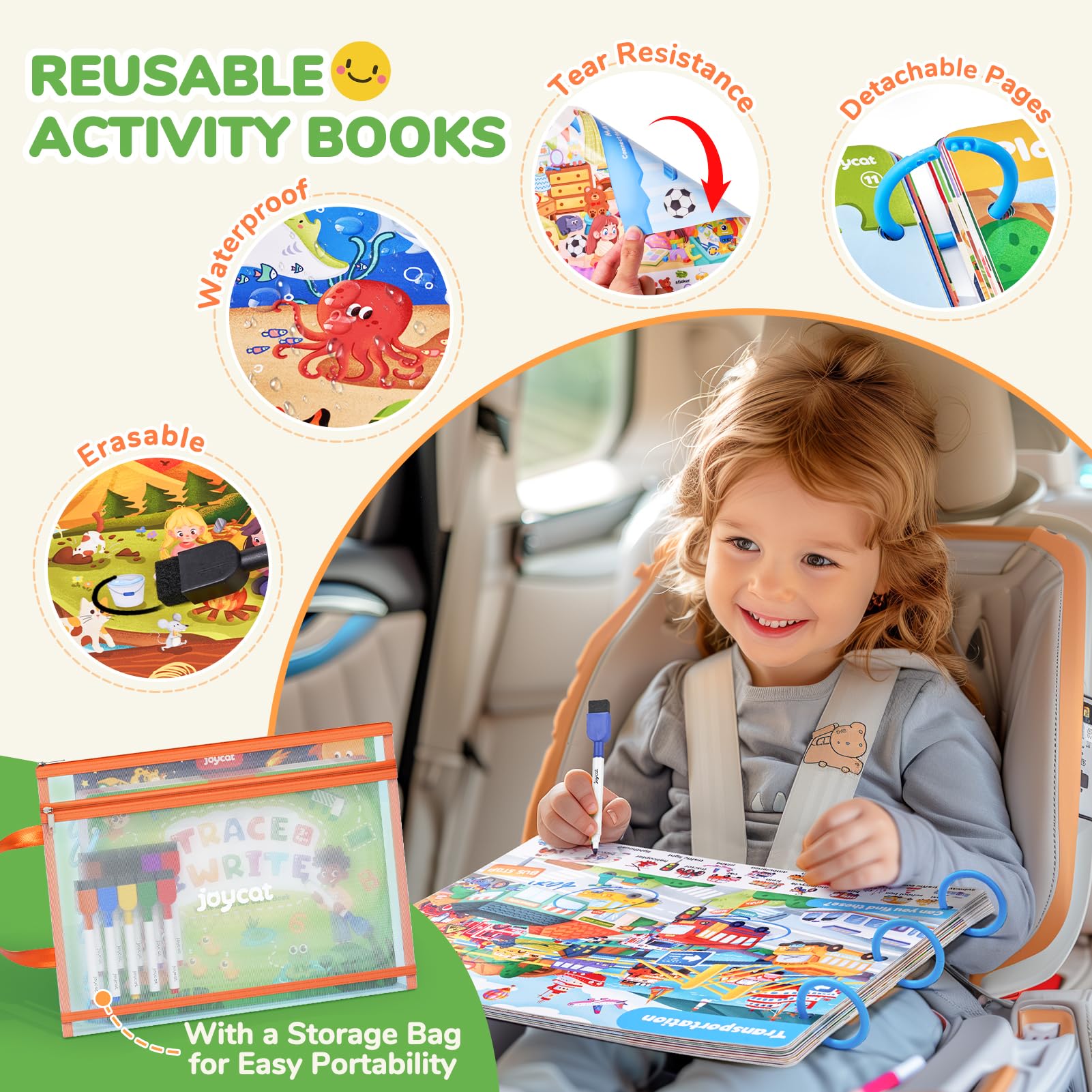 JoyCat dry erase markers used for reusable handwriting practice
