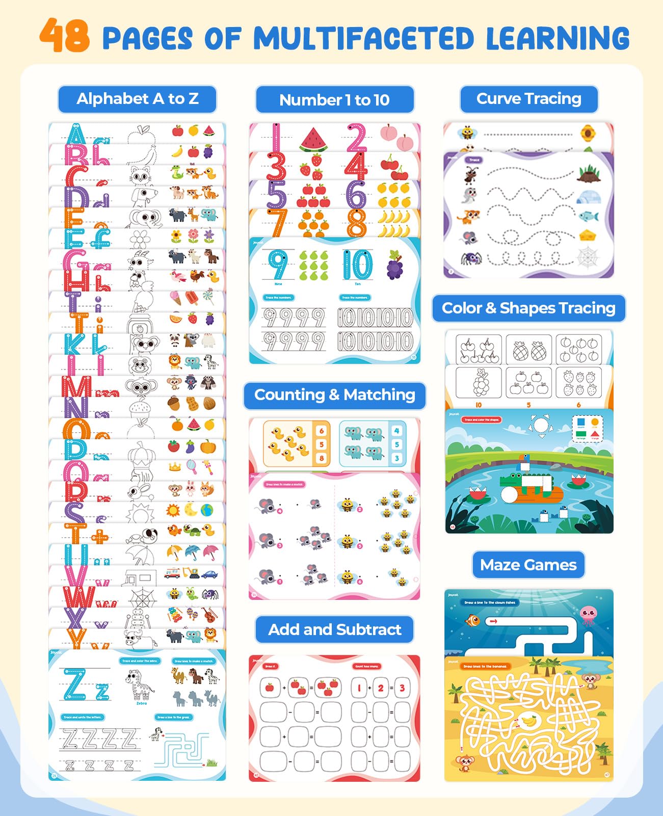 JoyCat handwriting pages spread, targeted practice boosts early writing confidence.