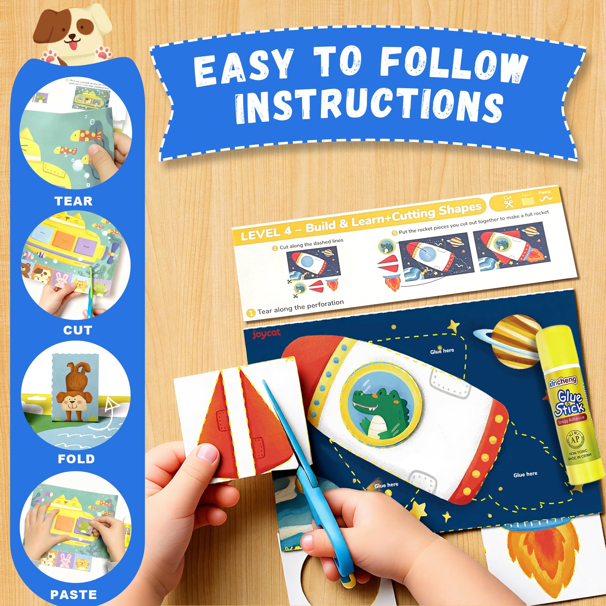 JoyCat four progressive levels guide confident cutting and crafting.