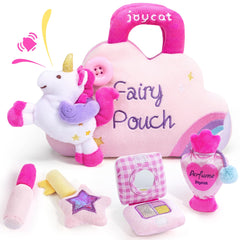 JoyCat unicorn purse with plush toy for imaginative play
