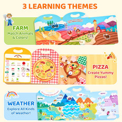 JoyCat reusable sticker book Pizza-Making cover sparks culinary storytelling and fine motor practice.